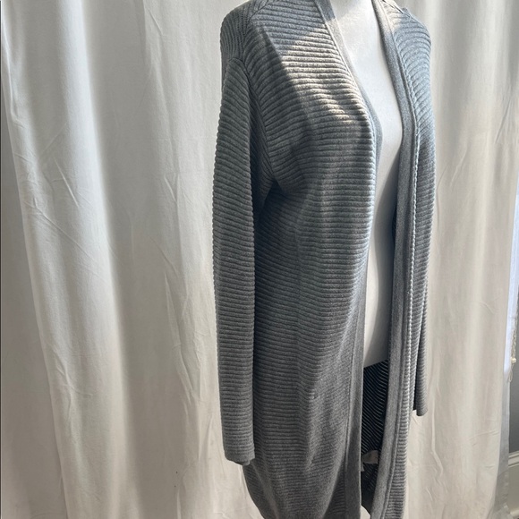 H&M Gray Ribbed Open-Front Cardigan - Picture 3 of 5